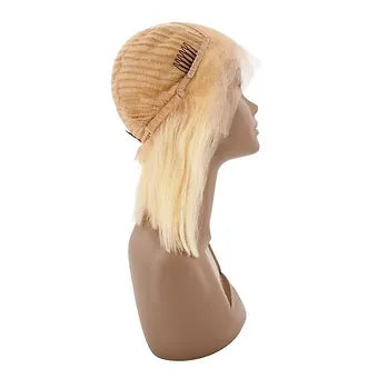 Blonde Straight Transparent Lace Bob Wig