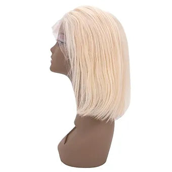 Blonde Straight Transparent Lace Bob Wig